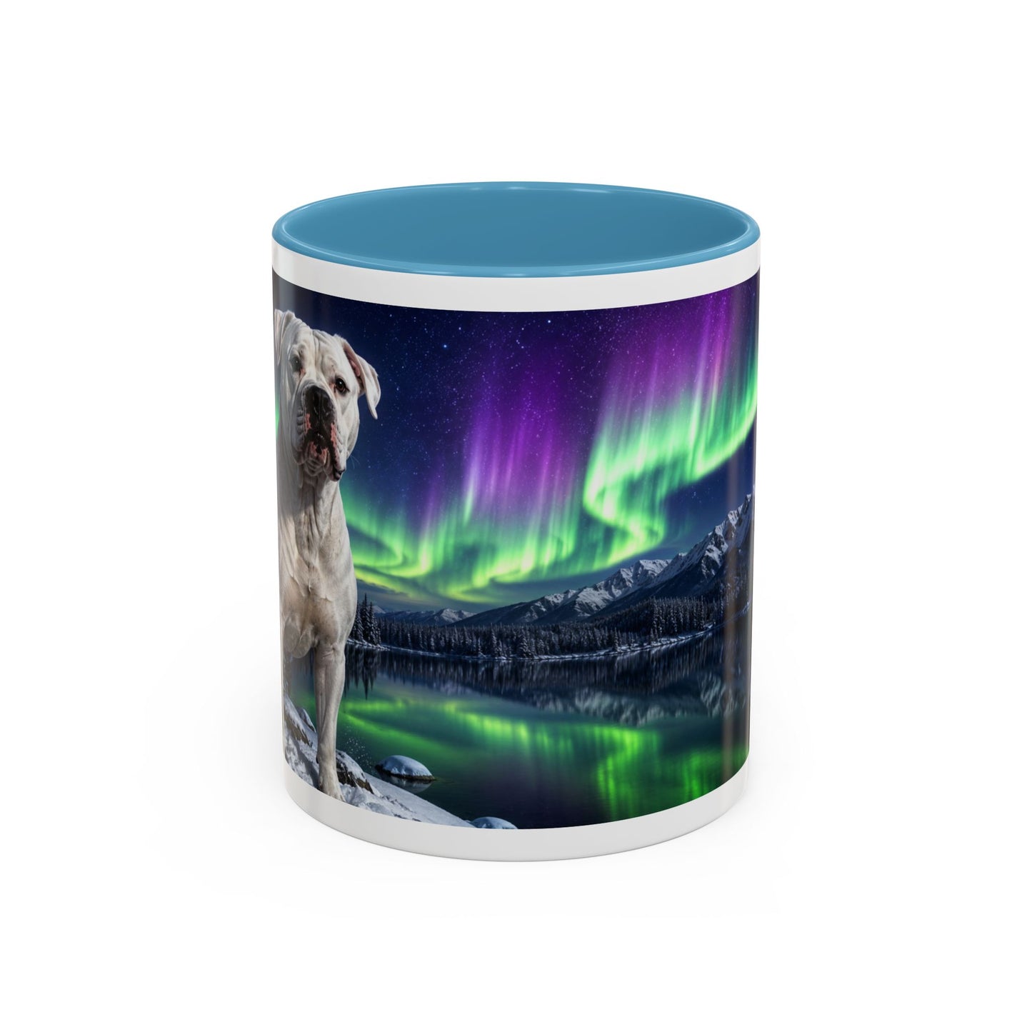American Bulldog Aurora Night Coffee Mug