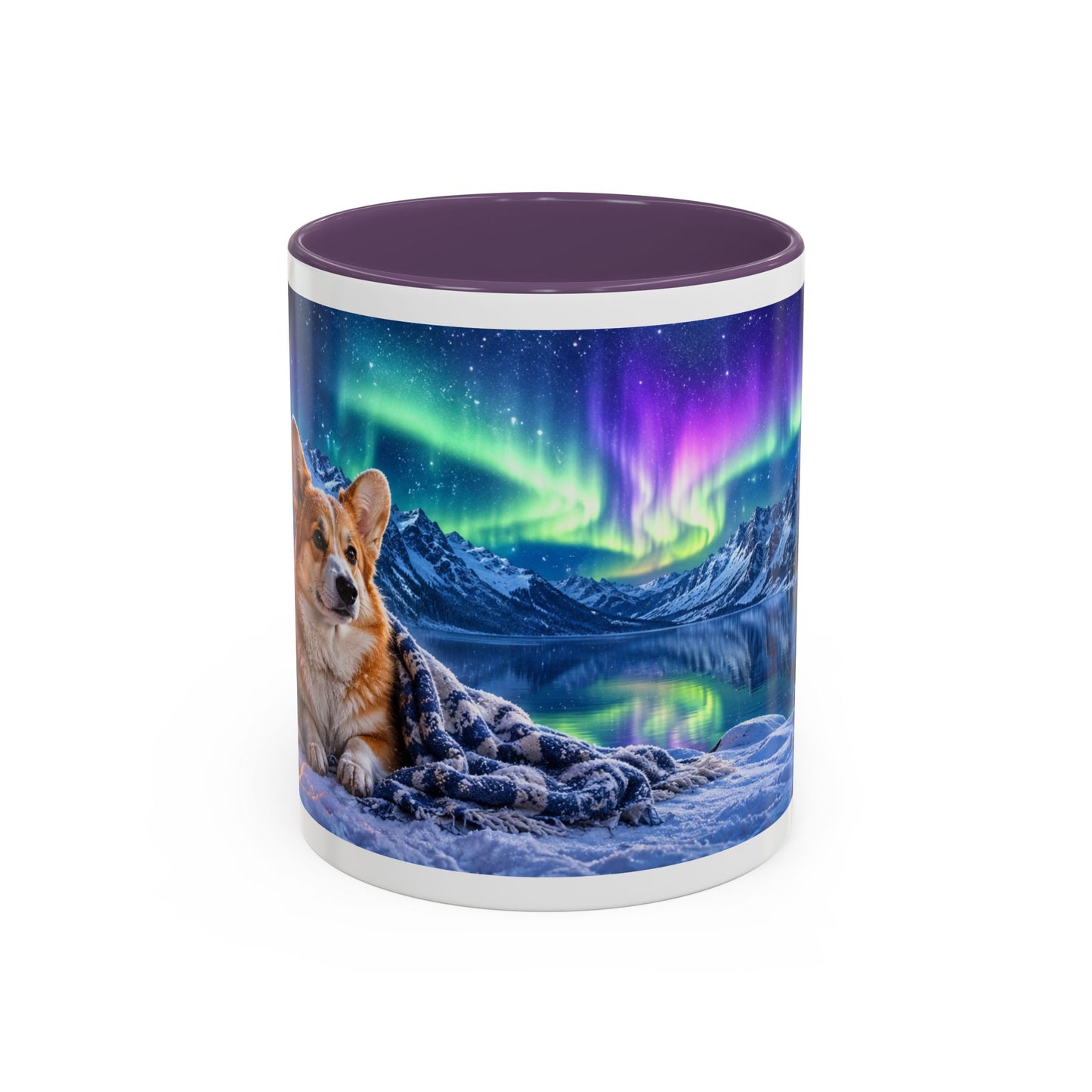 Corgi Under the Northern Lights Coffee Mug (11oz)