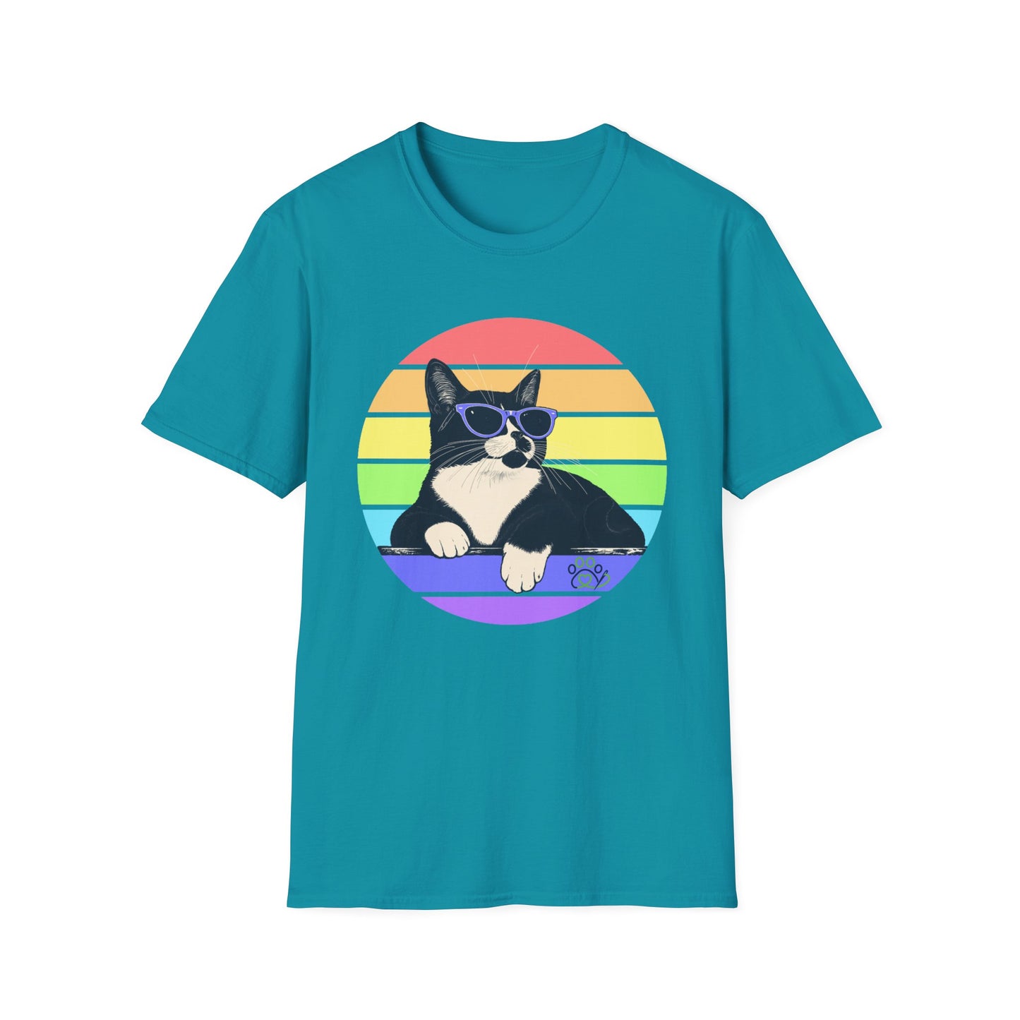 Charlie- Pastel Retro Rainbow T-shirt