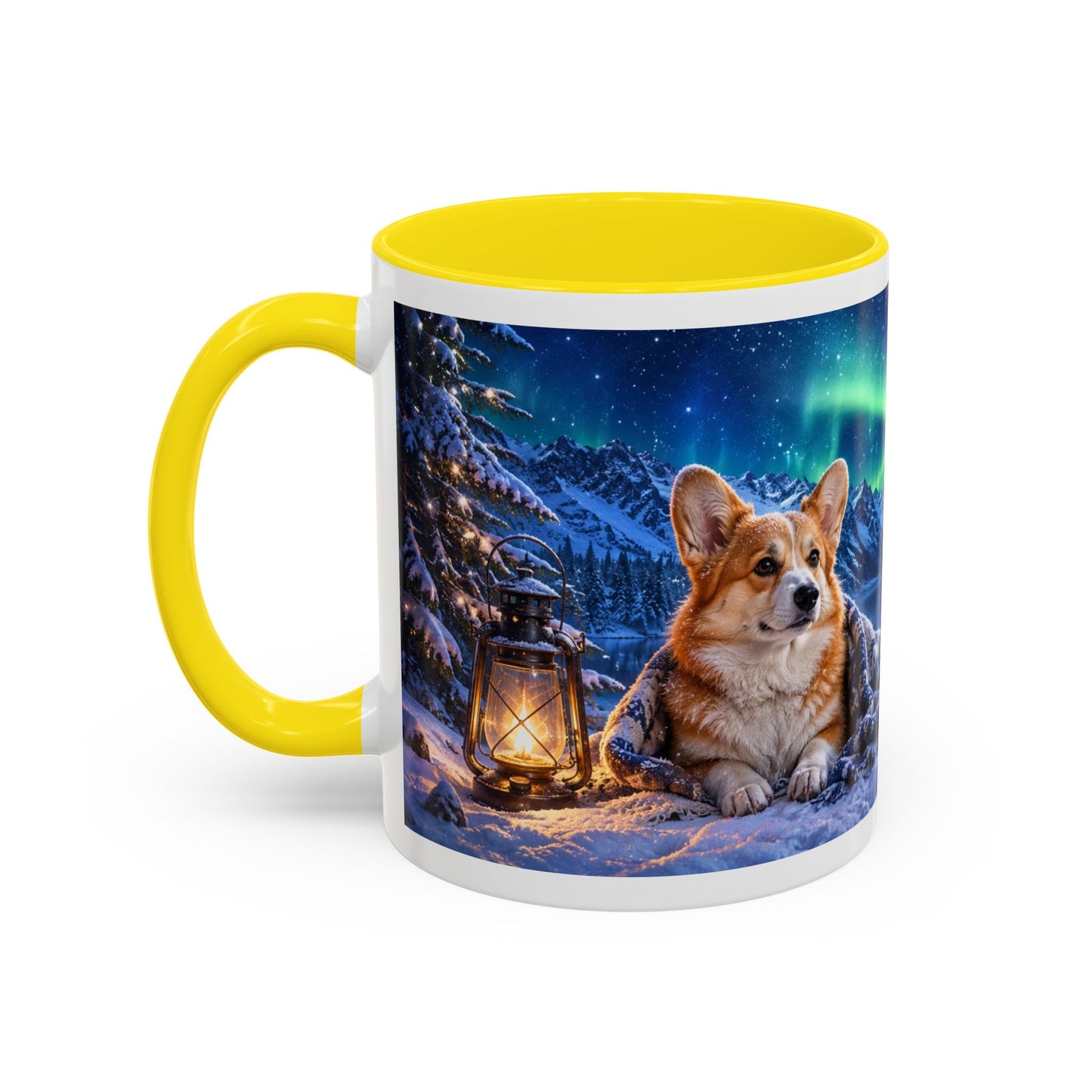 Corgi Under the Northern Lights Coffee Mug (11oz)