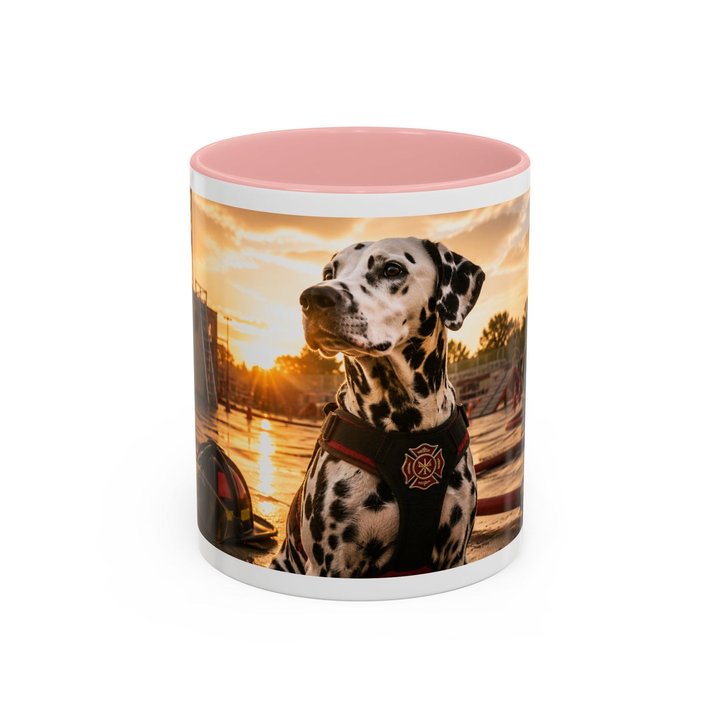 Dalmatian Firehouse Sunset Coffee Mug (11oz)