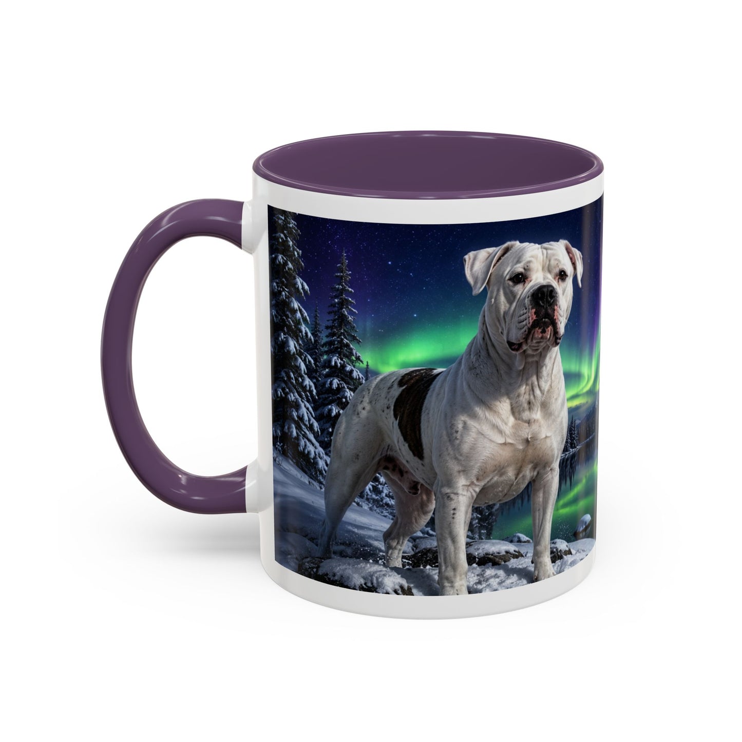 American Bulldog Aurora Night Coffee Mug