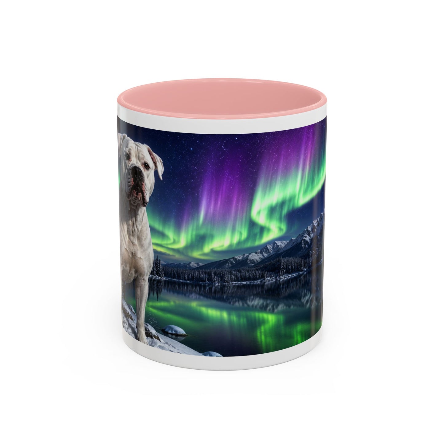 American Bulldog Aurora Night Coffee Mug