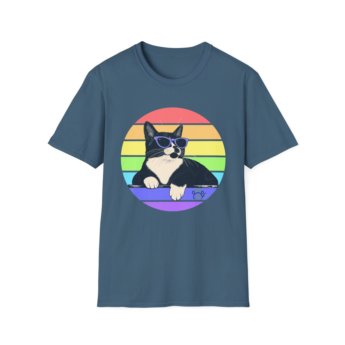 Charlie- Pastel Retro Rainbow T-shirt