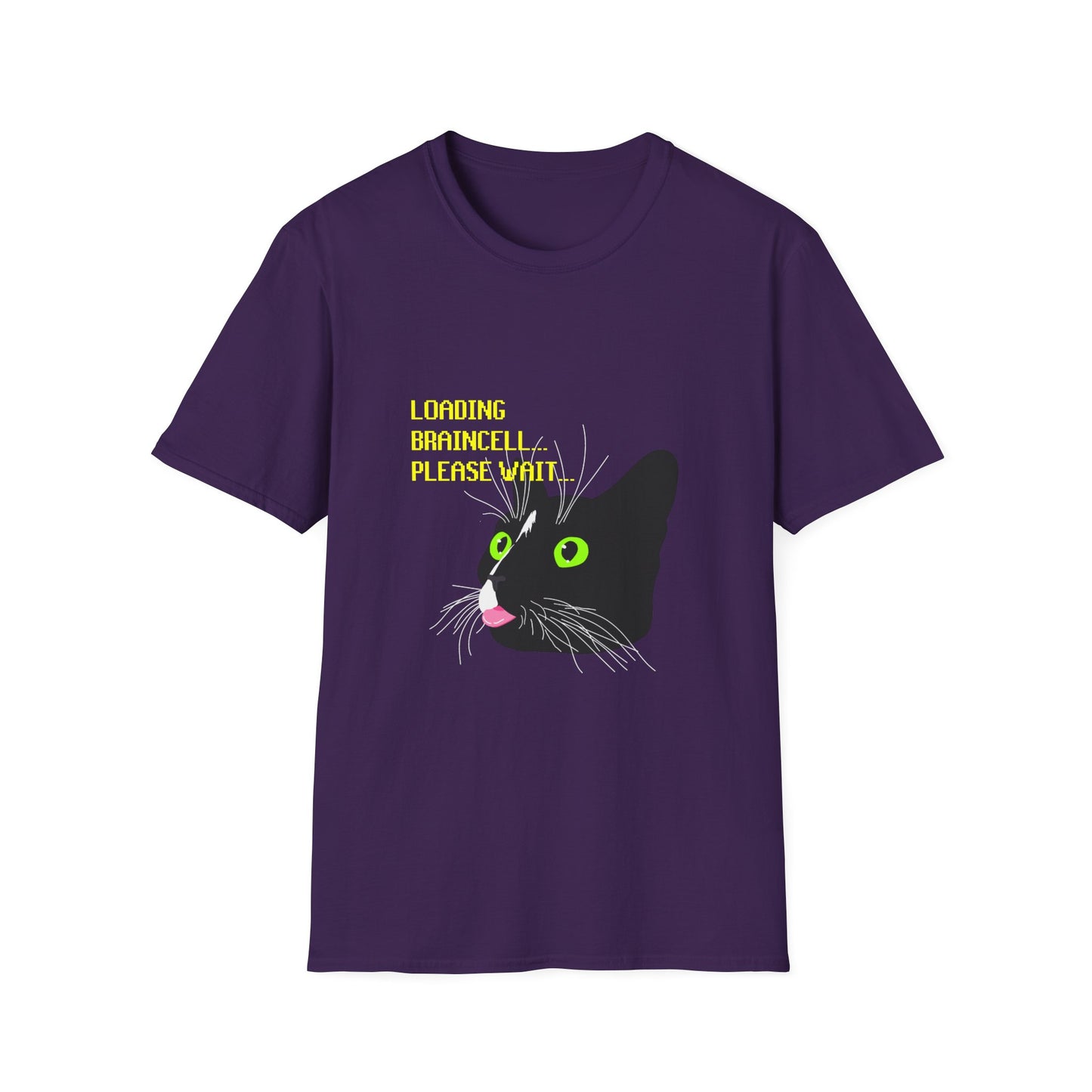 Cat T-Shirt - Loading Braincell Please Wait