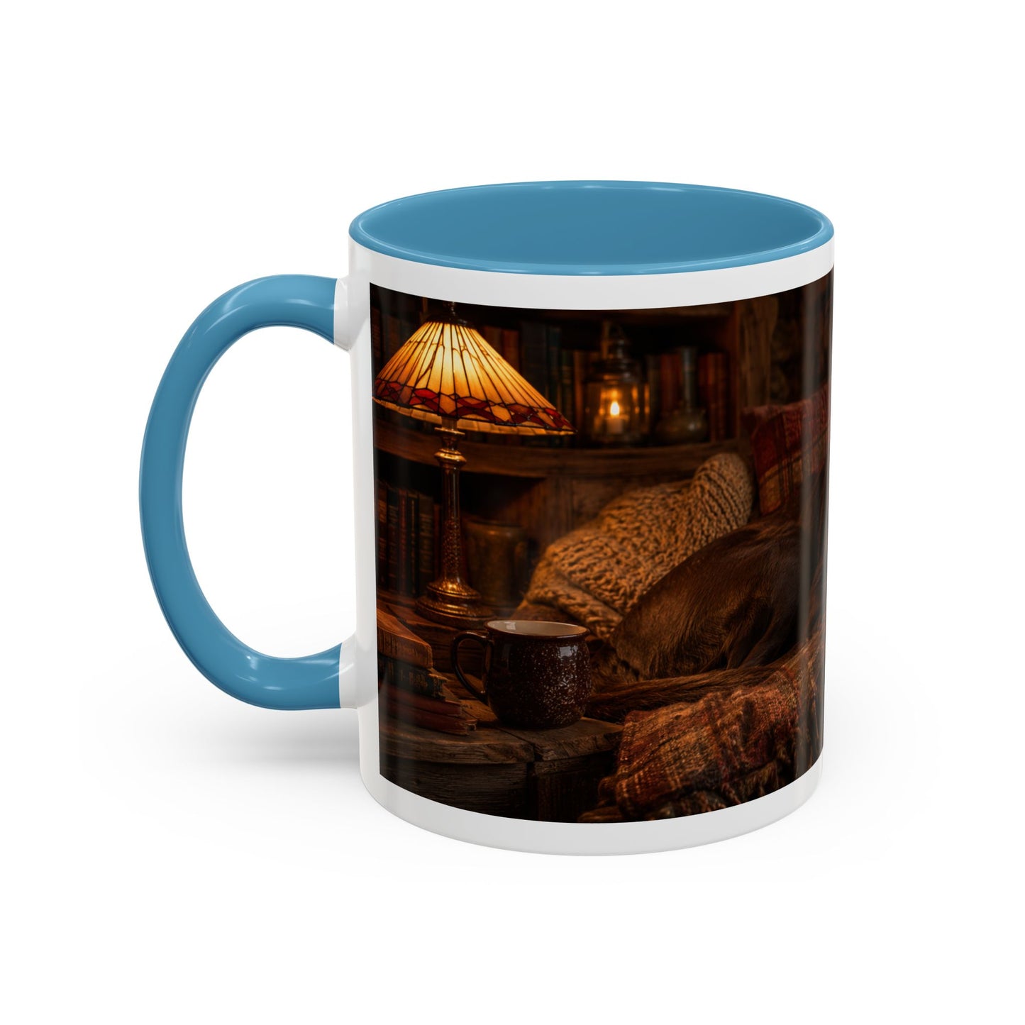 Cozy Winter Cabin Chocolate Lab Coffee Mug (11oz)