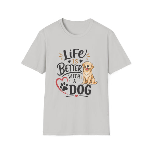 Life Is Better With A Dog T-Shirt – Golden Retriever Dog Lover Tee
