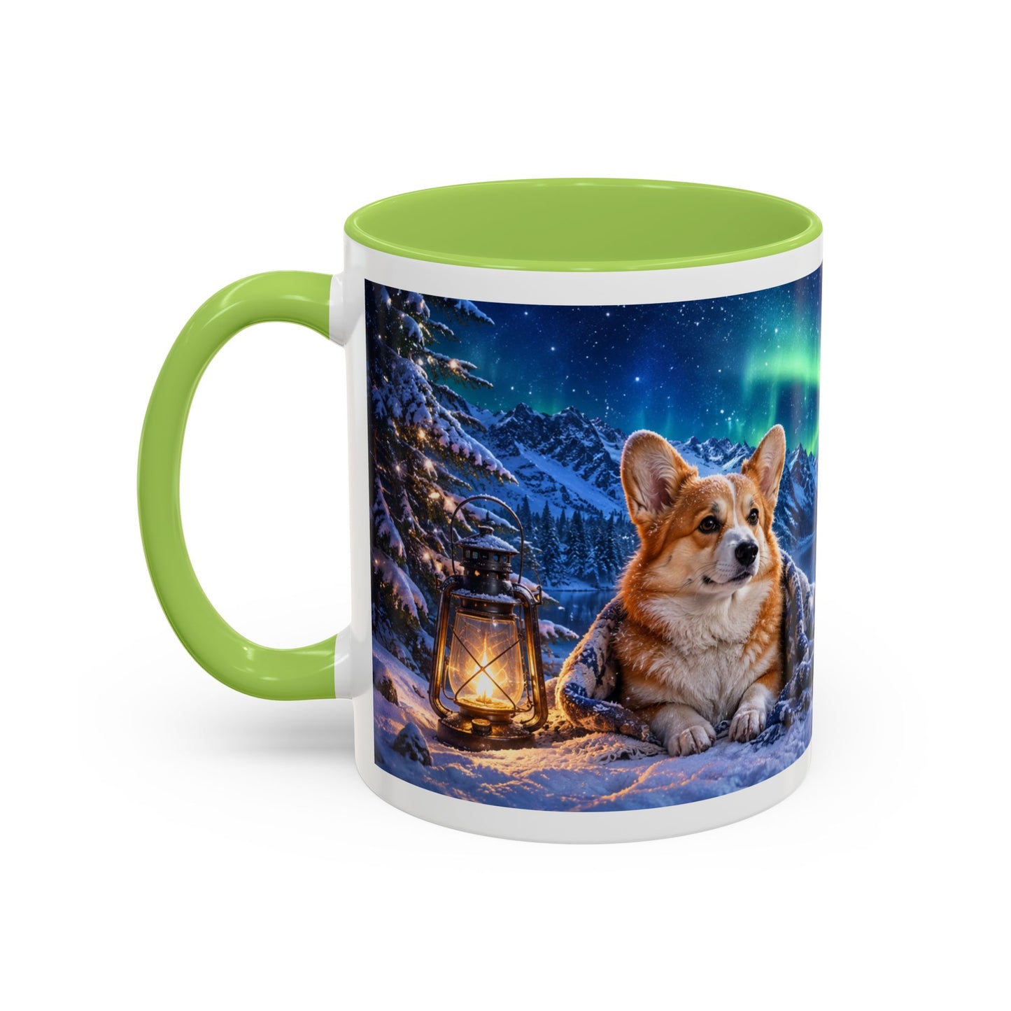 Corgi Under the Northern Lights Coffee Mug (11oz)