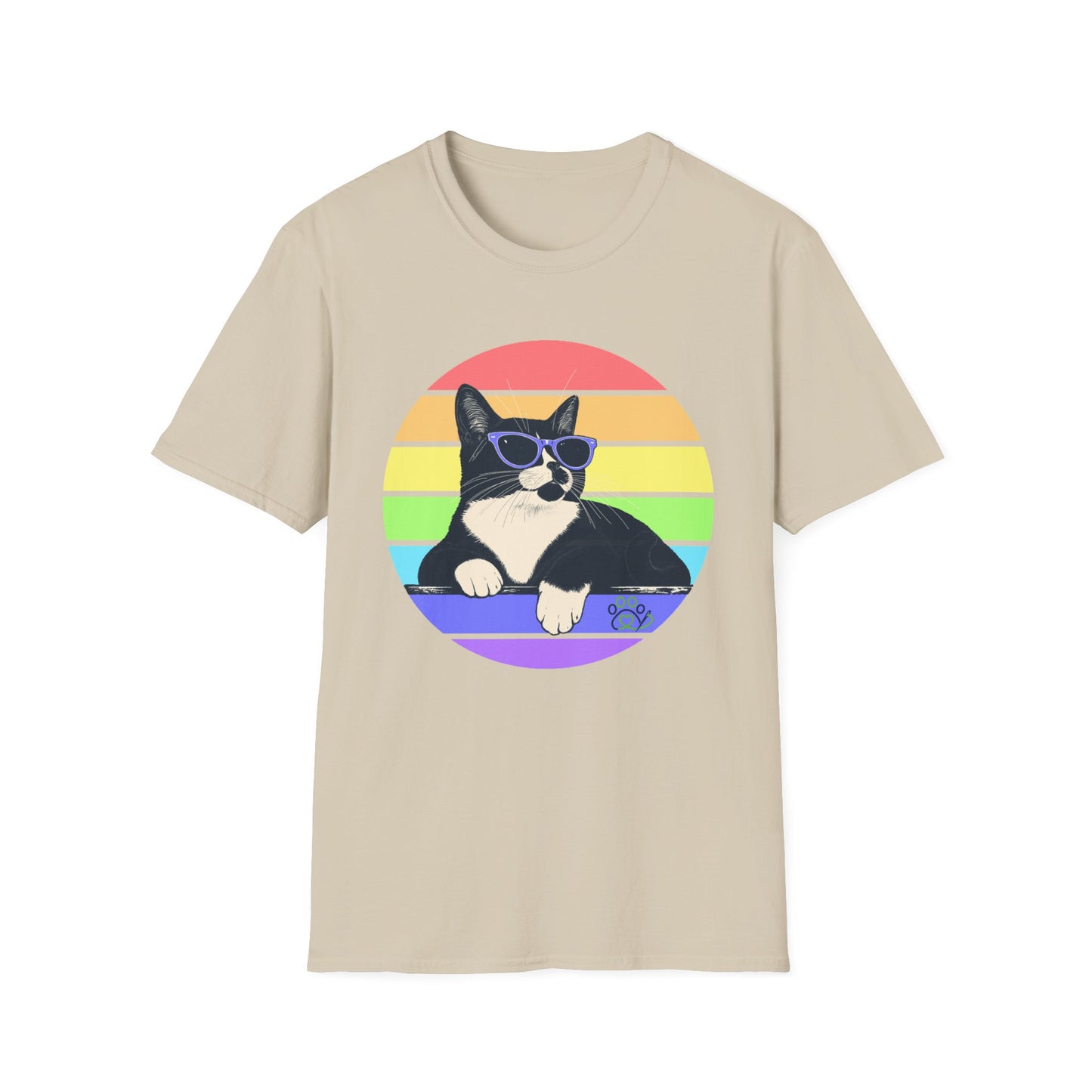 Charlie- Pastel Retro Rainbow T-shirt