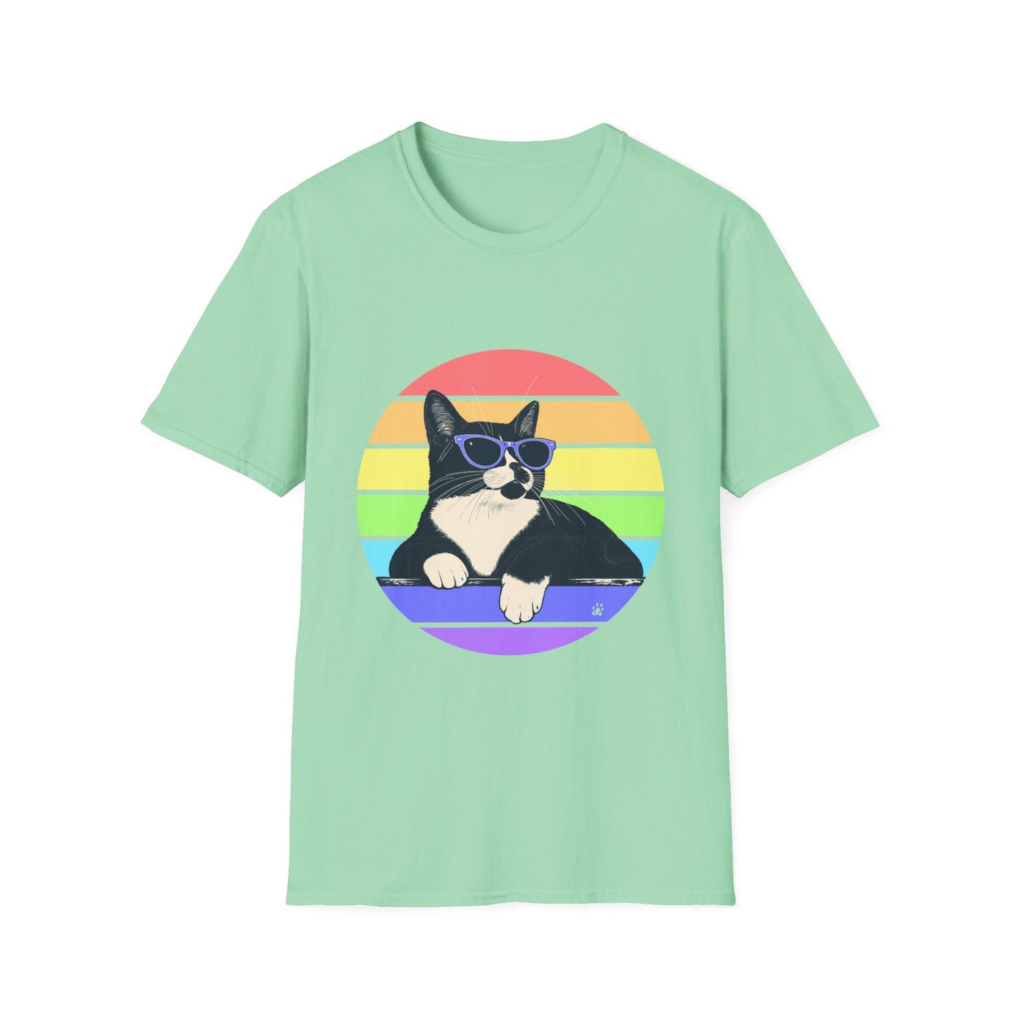 Charlie- Pastel Retro Rainbow T-shirt
