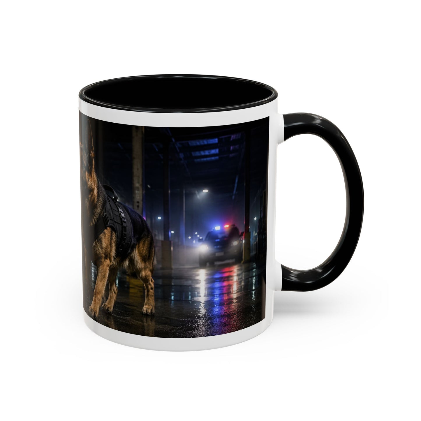 German Shepherd Police Dog Accent Mug (11oz)