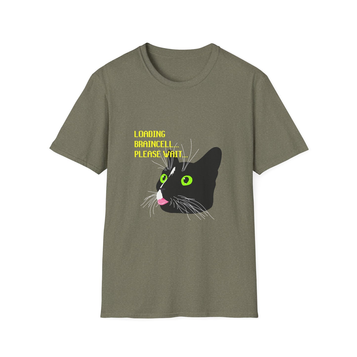 Cat T-Shirt - Loading Braincell Please Wait