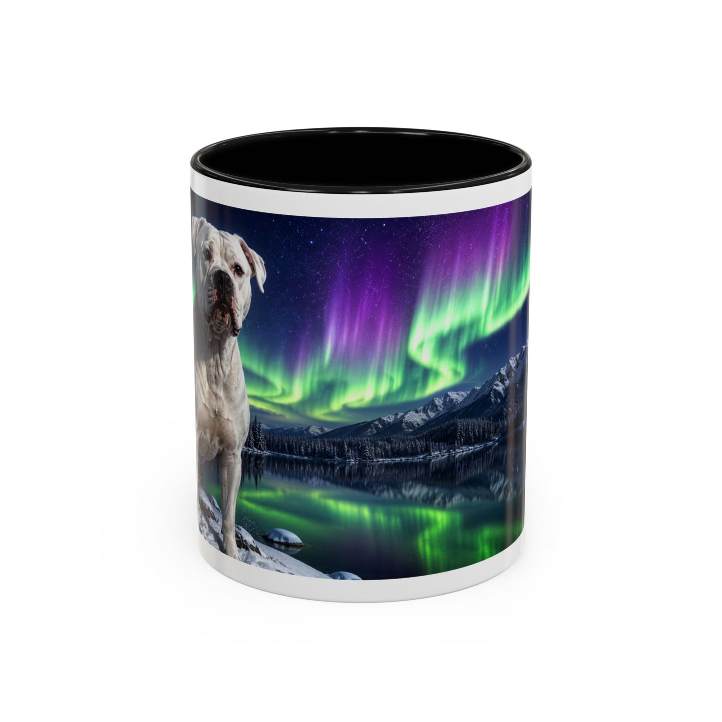 American Bulldog Aurora Night Coffee Mug
