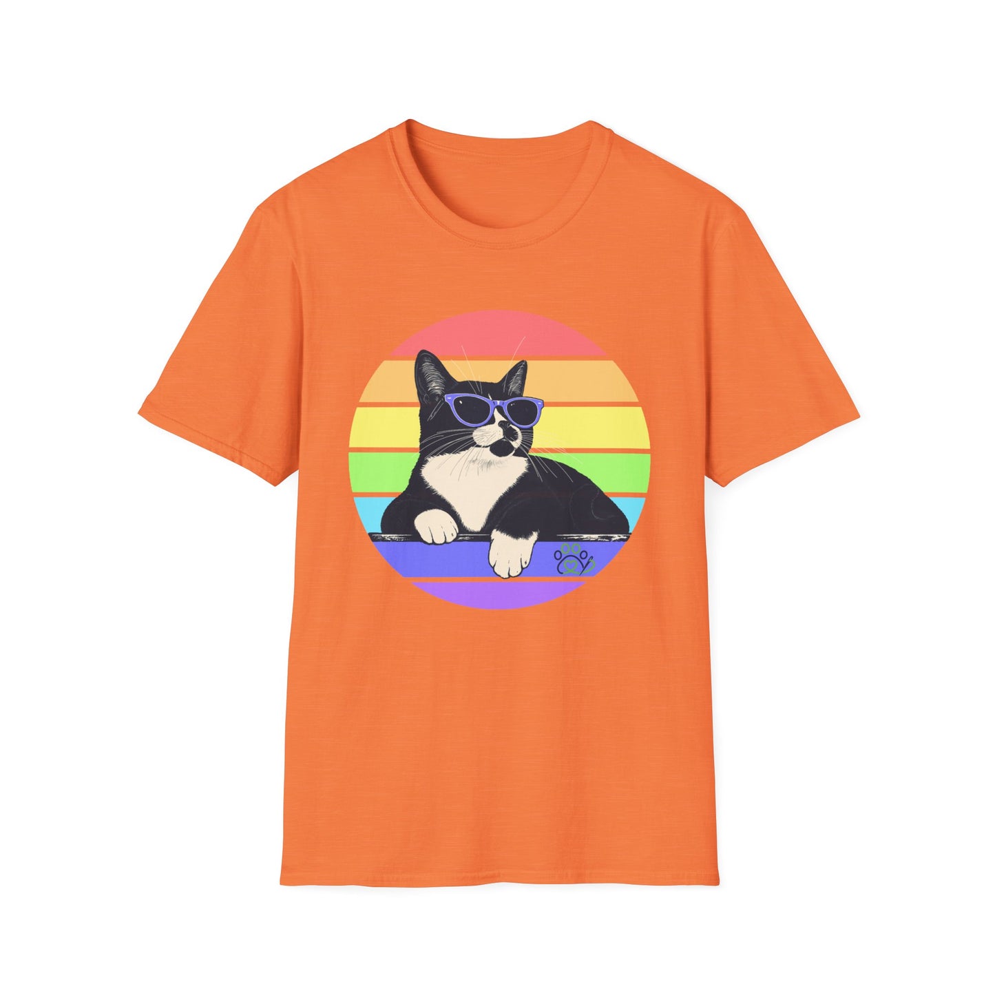 Charlie- Pastel Retro Rainbow T-shirt