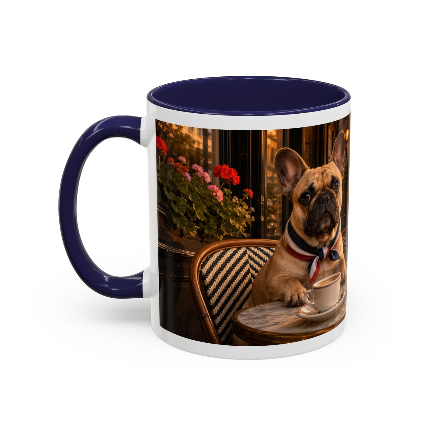 French Bulldog Paris Café Coffee Mug (11oz)