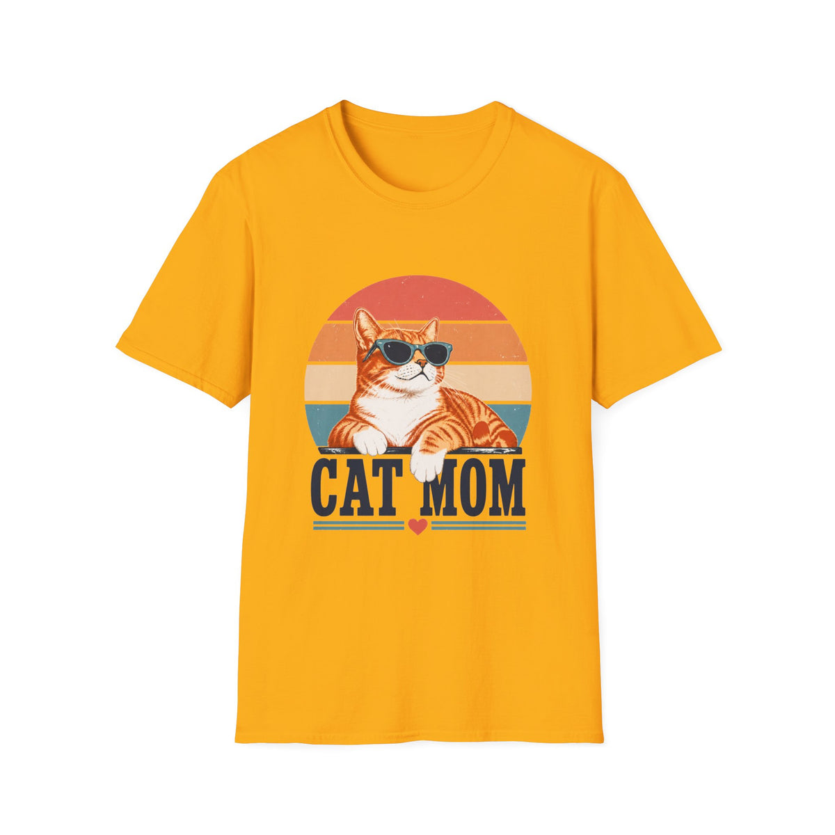 Cat Mom T-Shirt - Orange