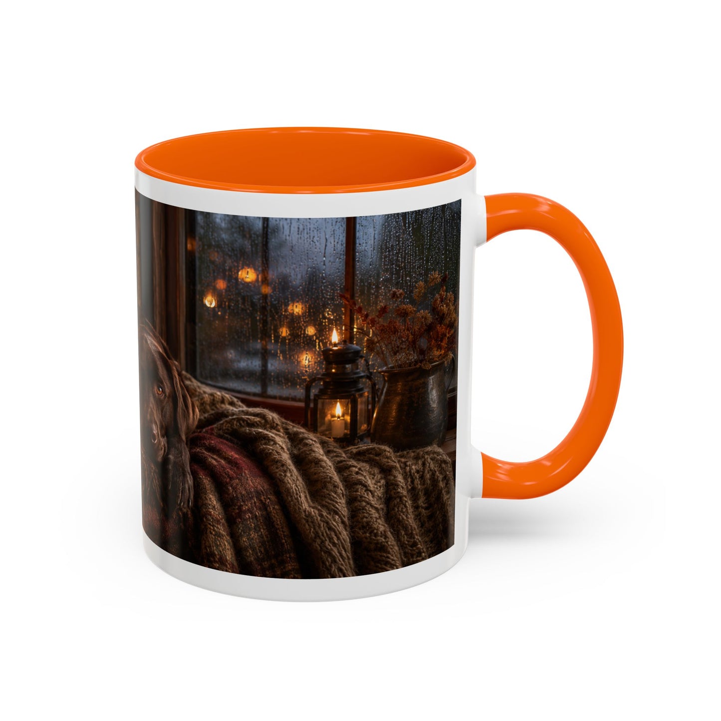 Cozy Winter Cabin Chocolate Lab Coffee Mug (11oz)
