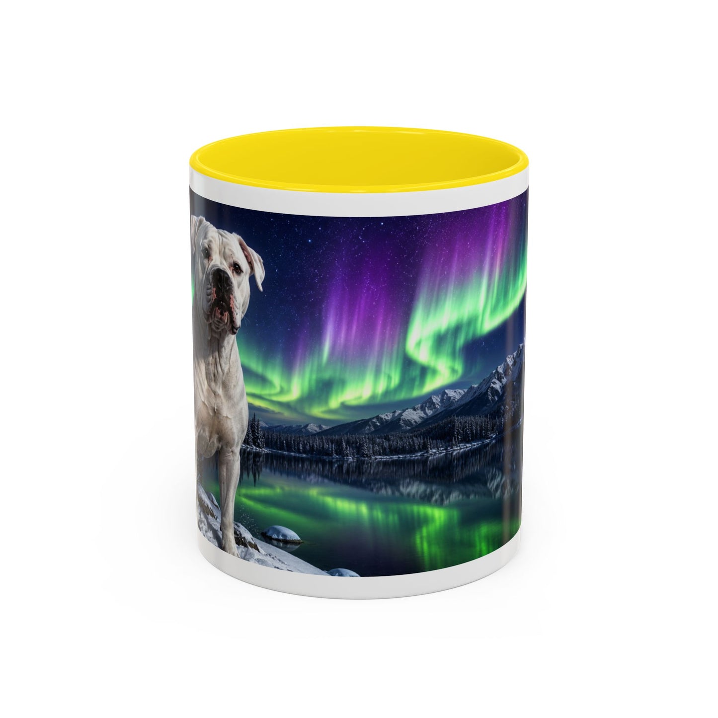American Bulldog Aurora Night Coffee Mug