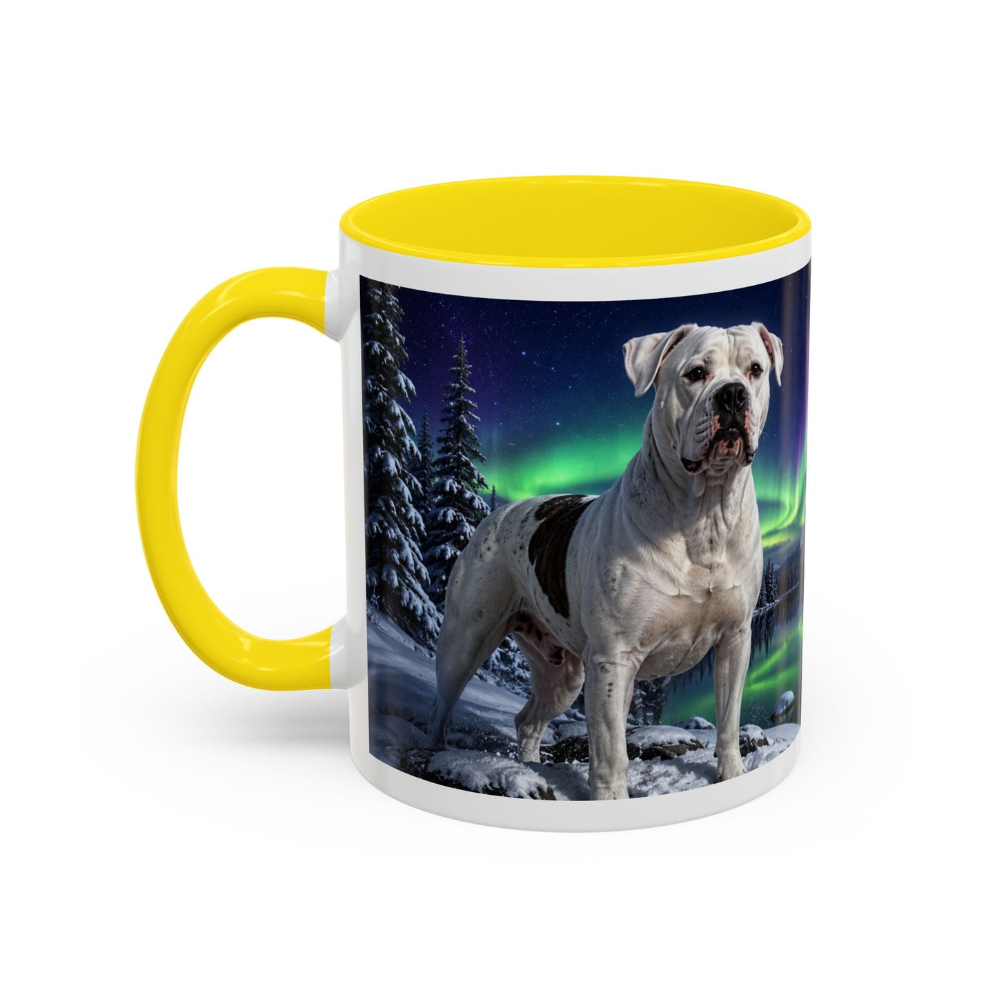 American Bulldog Aurora Night Coffee Mug