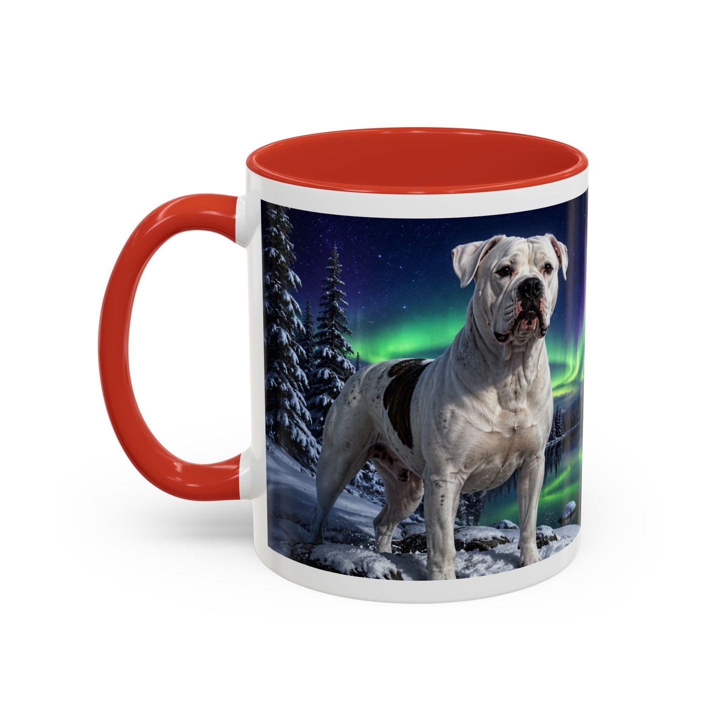 American Bulldog Aurora Night Coffee Mug
