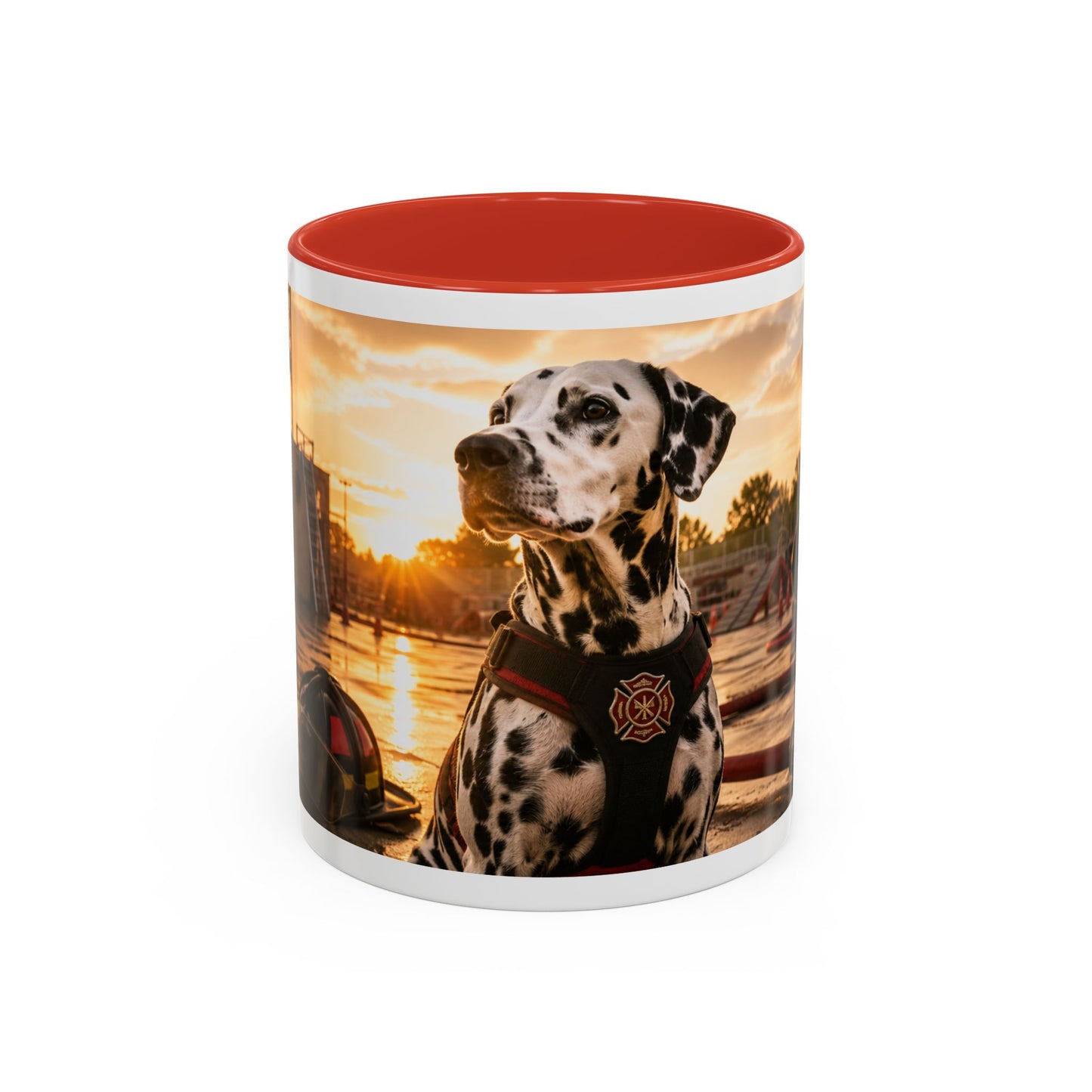 Dalmatian Firehouse Sunset Coffee Mug (11oz)