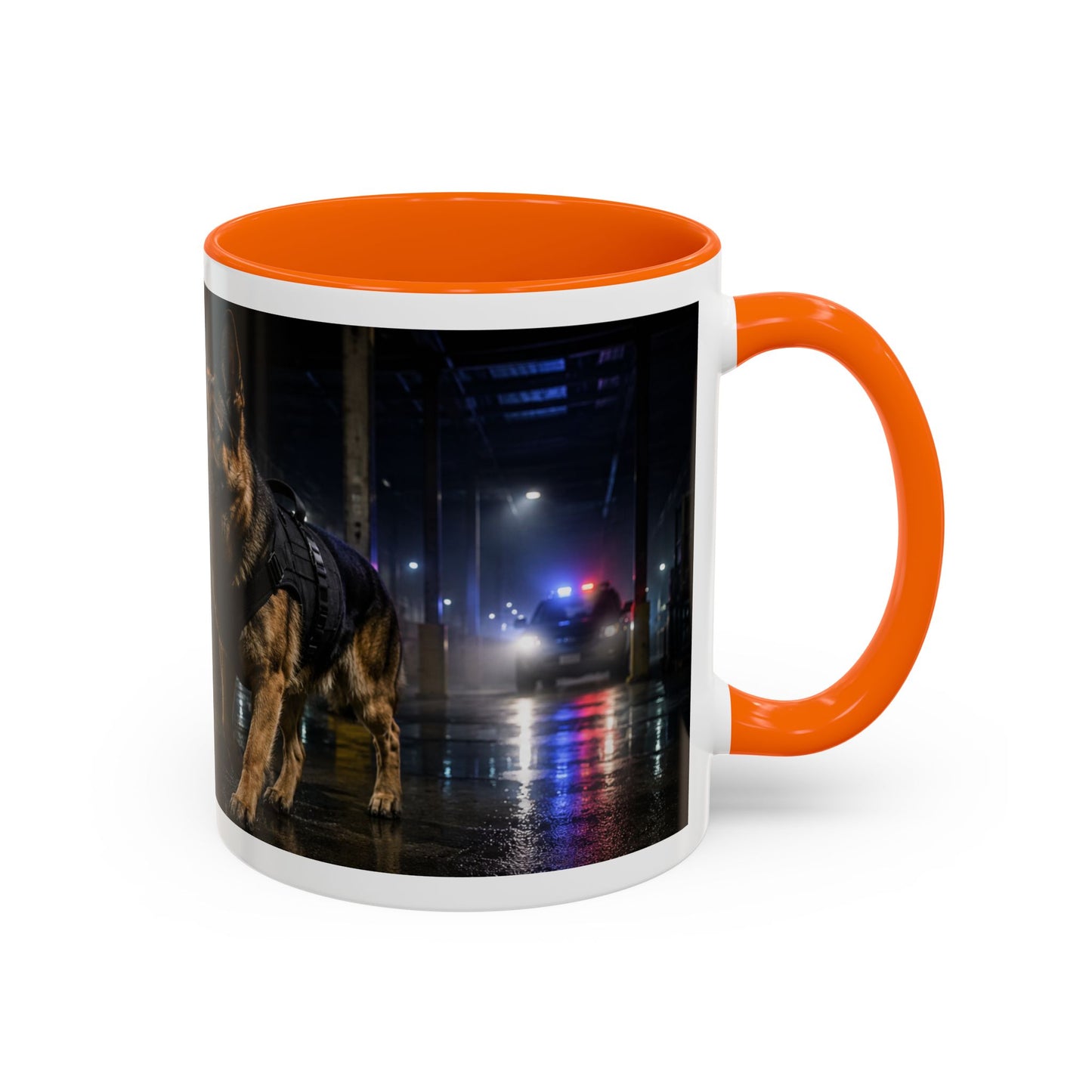 German Shepherd Police Dog Accent Mug (11oz)