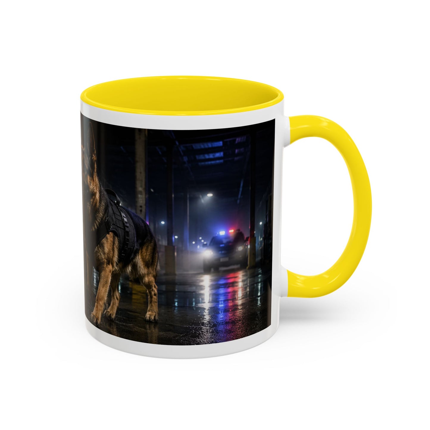 German Shepherd Police Dog Accent Mug (11oz)