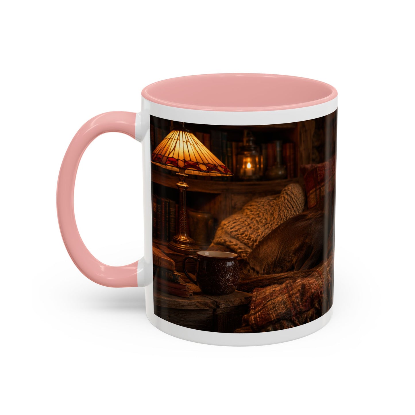 Cozy Winter Cabin Chocolate Lab Coffee Mug (11oz)