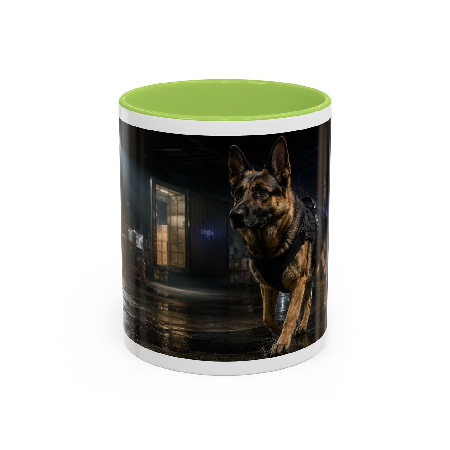 German Shepherd Police Dog Accent Mug (11oz)