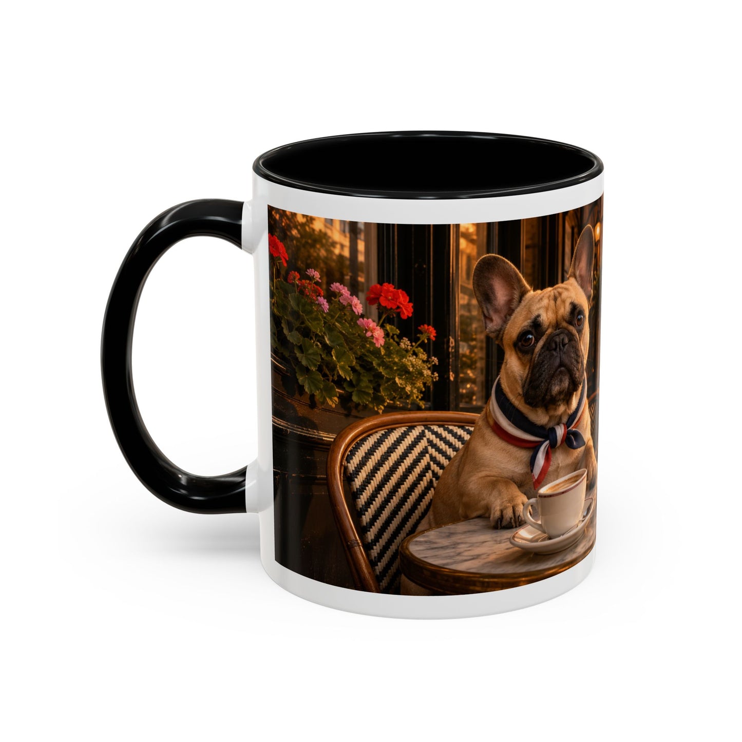 French Bulldog Paris Café Coffee Mug (11oz)