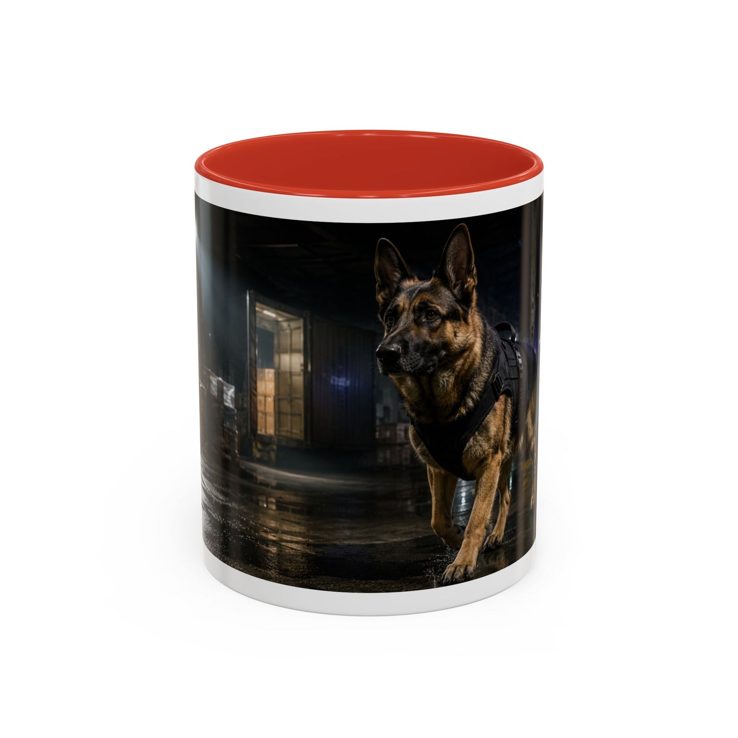 German Shepherd Police Dog Accent Mug (11oz)