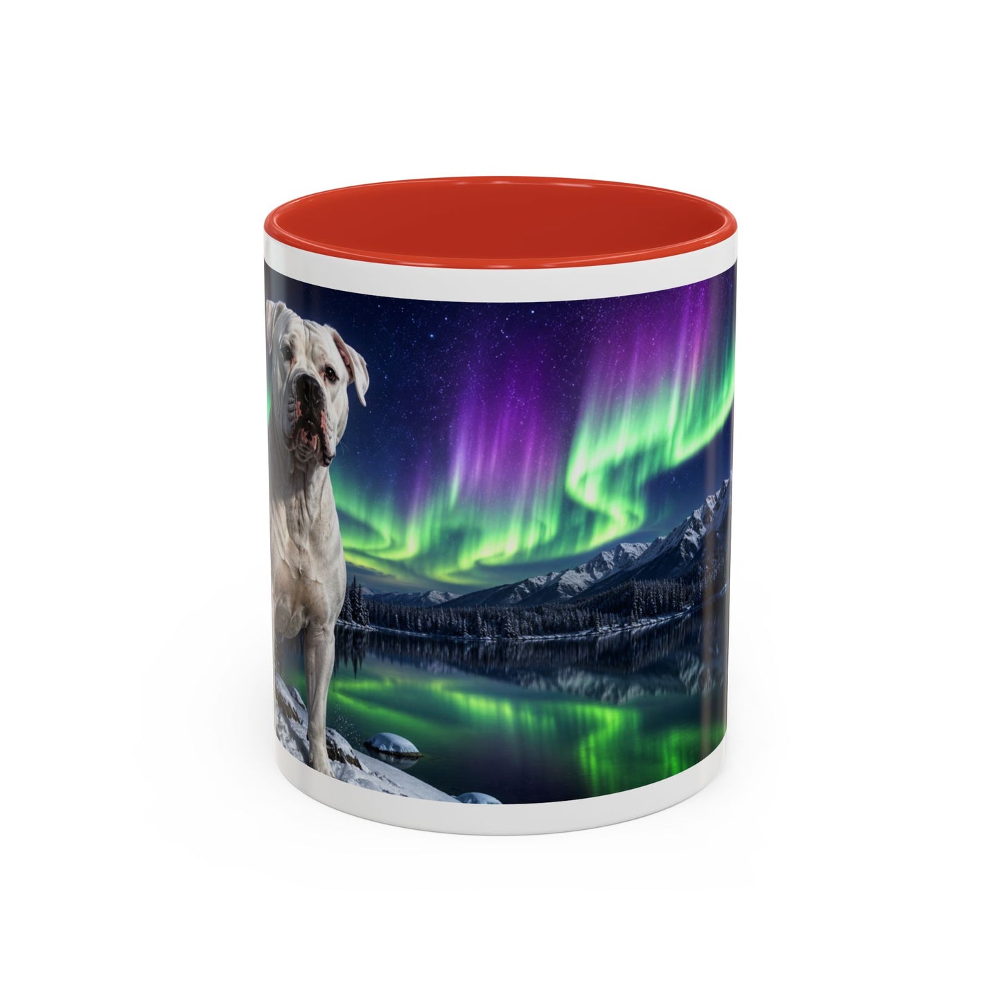 American Bulldog Aurora Night Coffee Mug