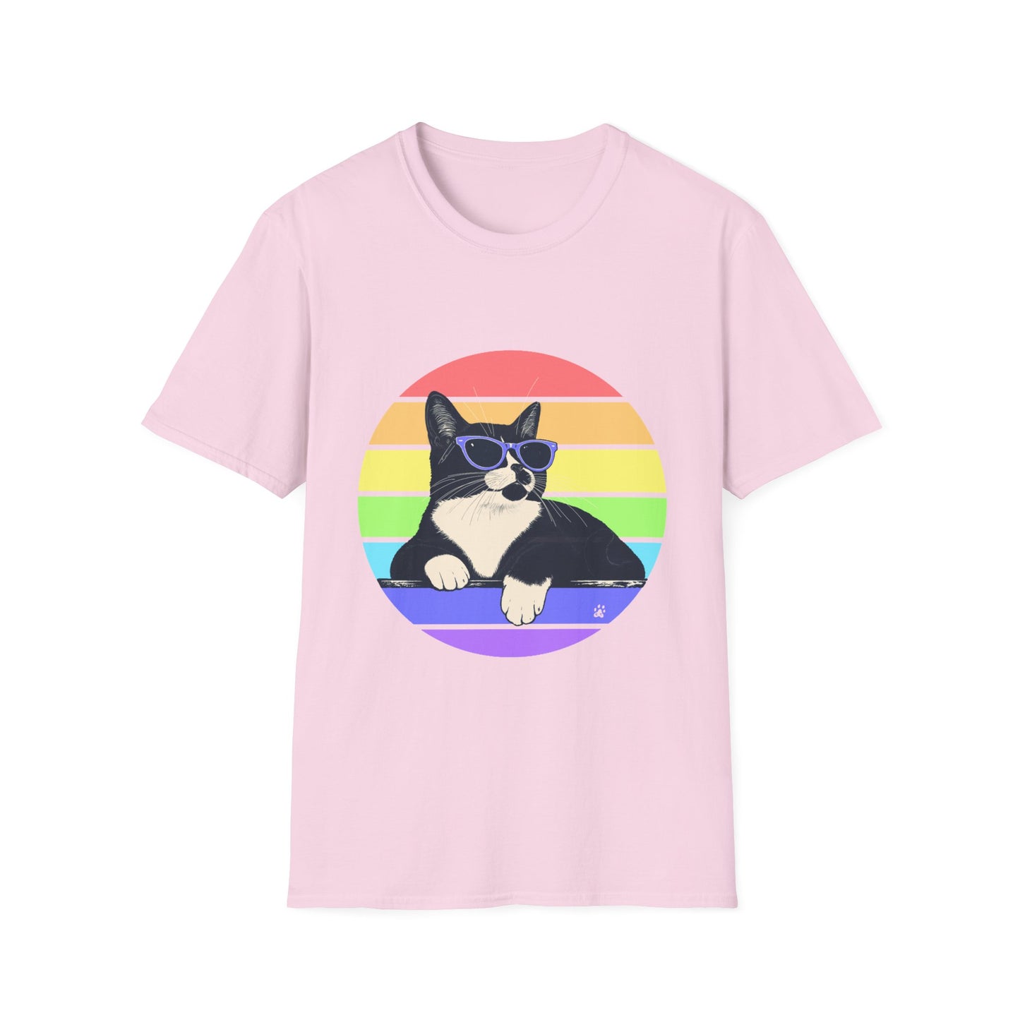 Charlie- Pastel Retro Rainbow T-shirt