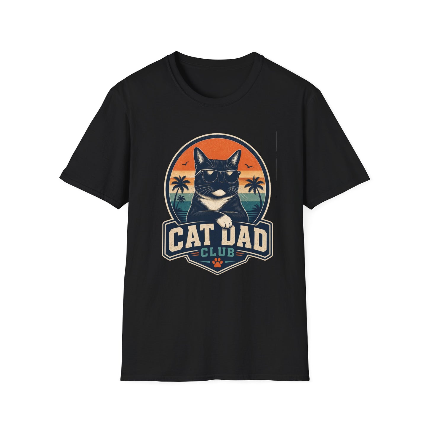 Cat Dad Club T-Shirt Tuxedo Cat