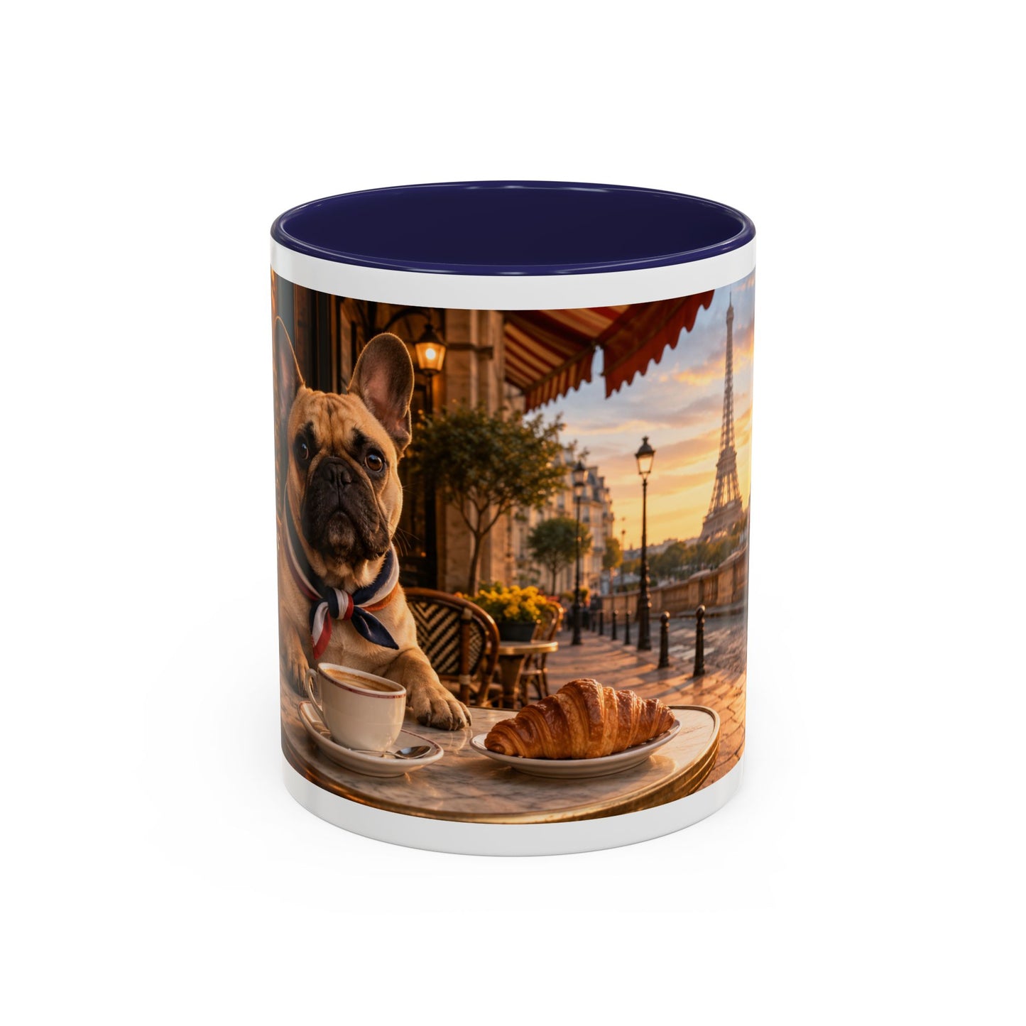 French Bulldog Paris Café Coffee Mug (11oz)