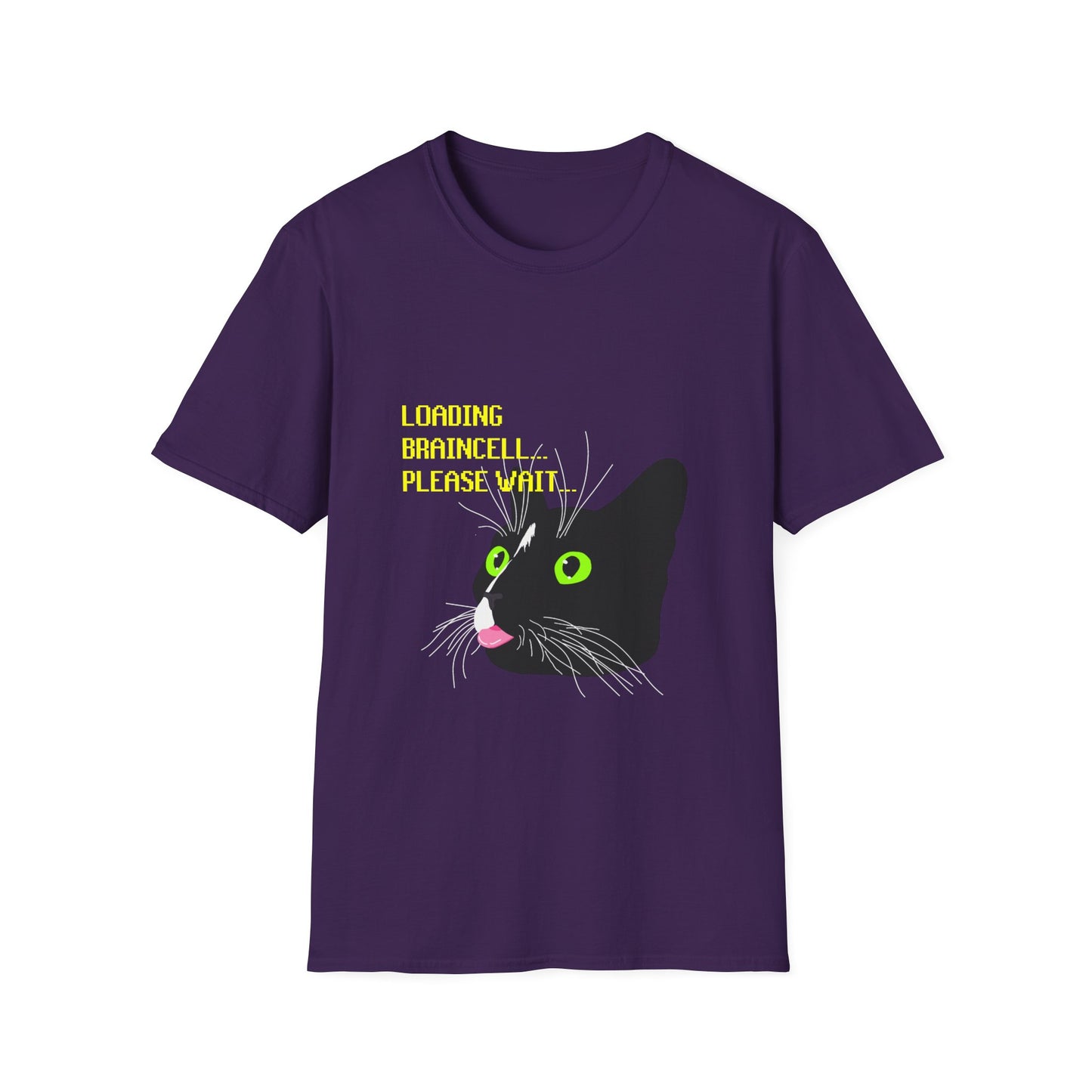 Cat T-Shirt - Loading Braincell Please Wait