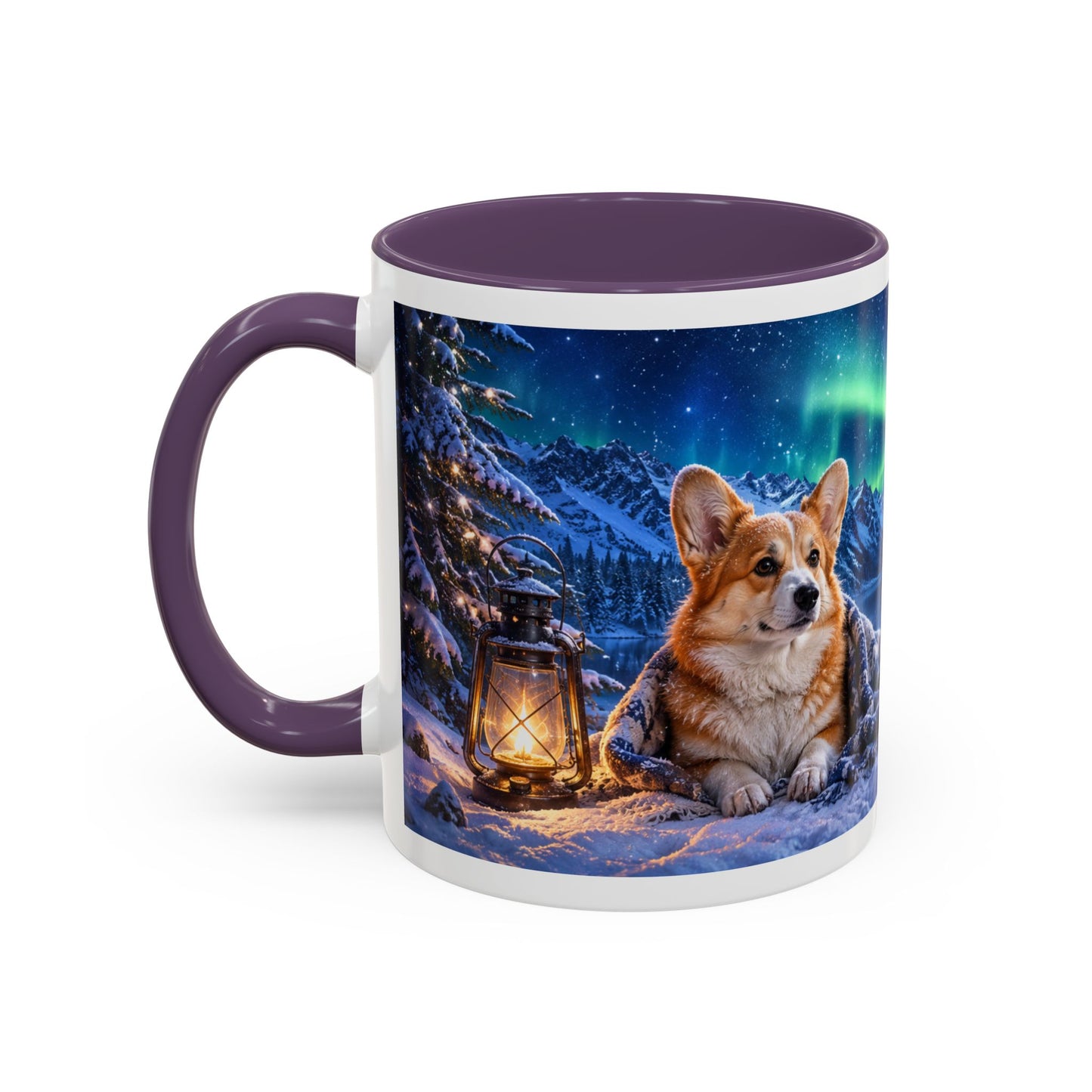 Corgi Under the Northern Lights Coffee Mug (11oz)