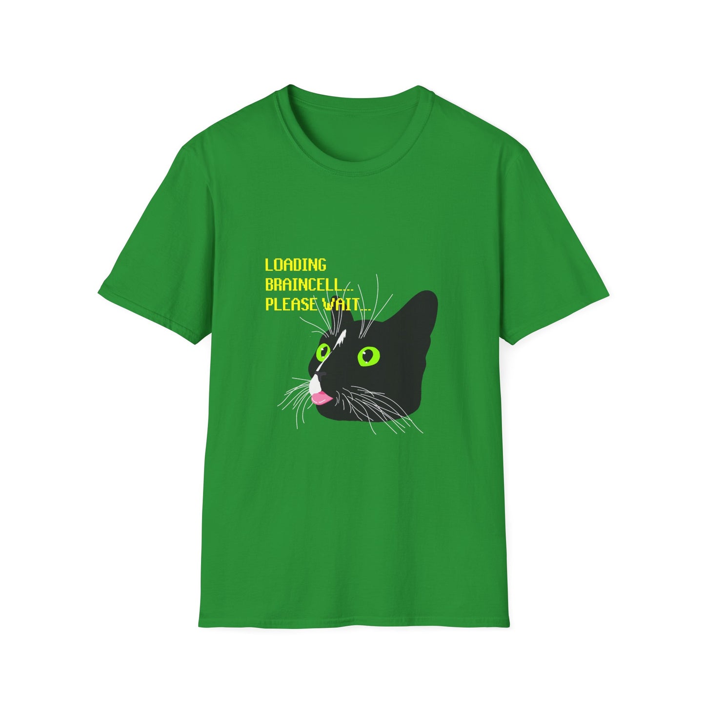 Cat T-Shirt - Loading Braincell Please Wait