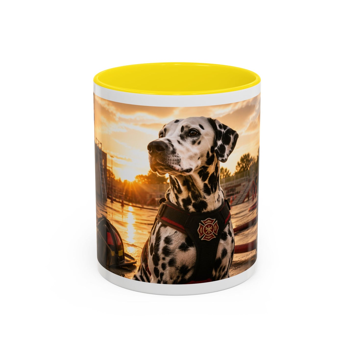 Dalmatian Firehouse Sunset Coffee Mug (11oz)