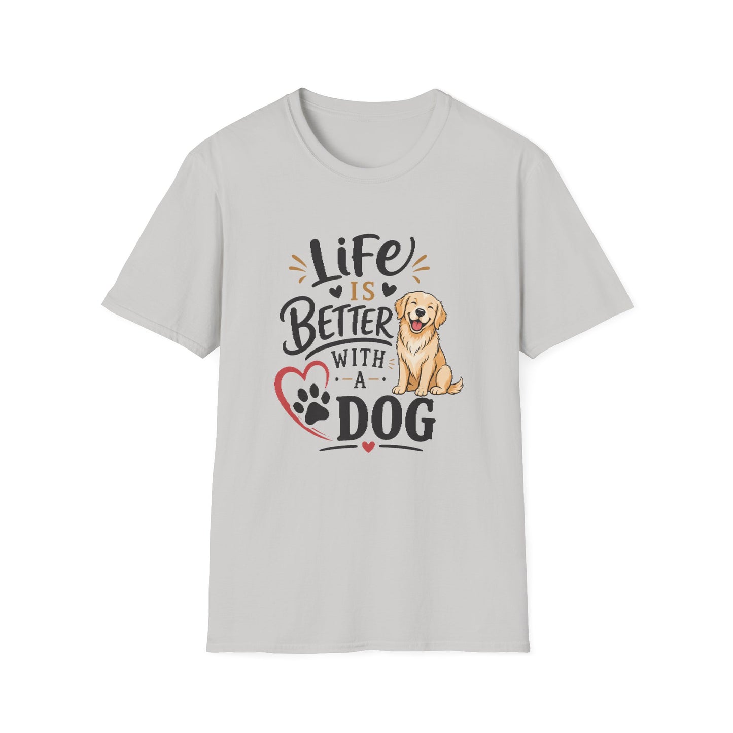 Life Is Better With A Dog T-Shirt – Golden Retriever