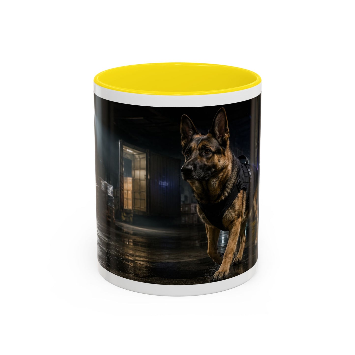 German Shepherd Police Dog Accent Mug (11oz)