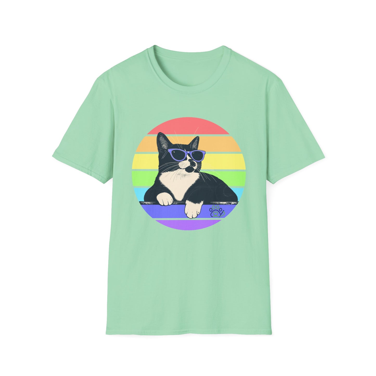 Charlie- Pastel Retro Rainbow T-shirt