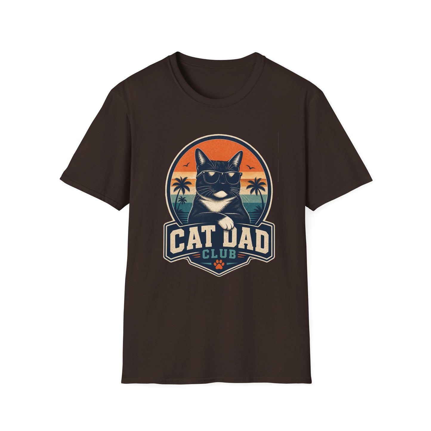 Cat Dad Club T-Shirt Tuxedo Cat