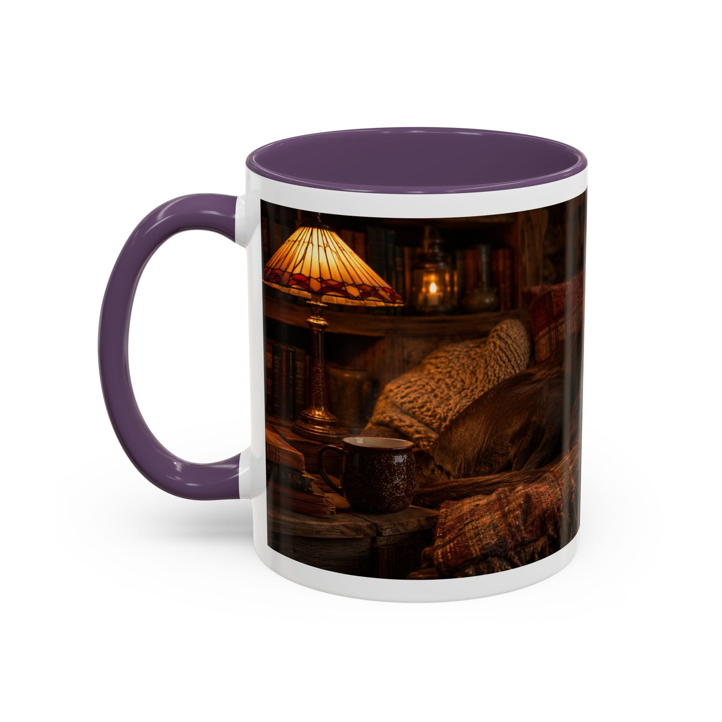 Cozy Winter Cabin Chocolate Lab Coffee Mug (11oz)