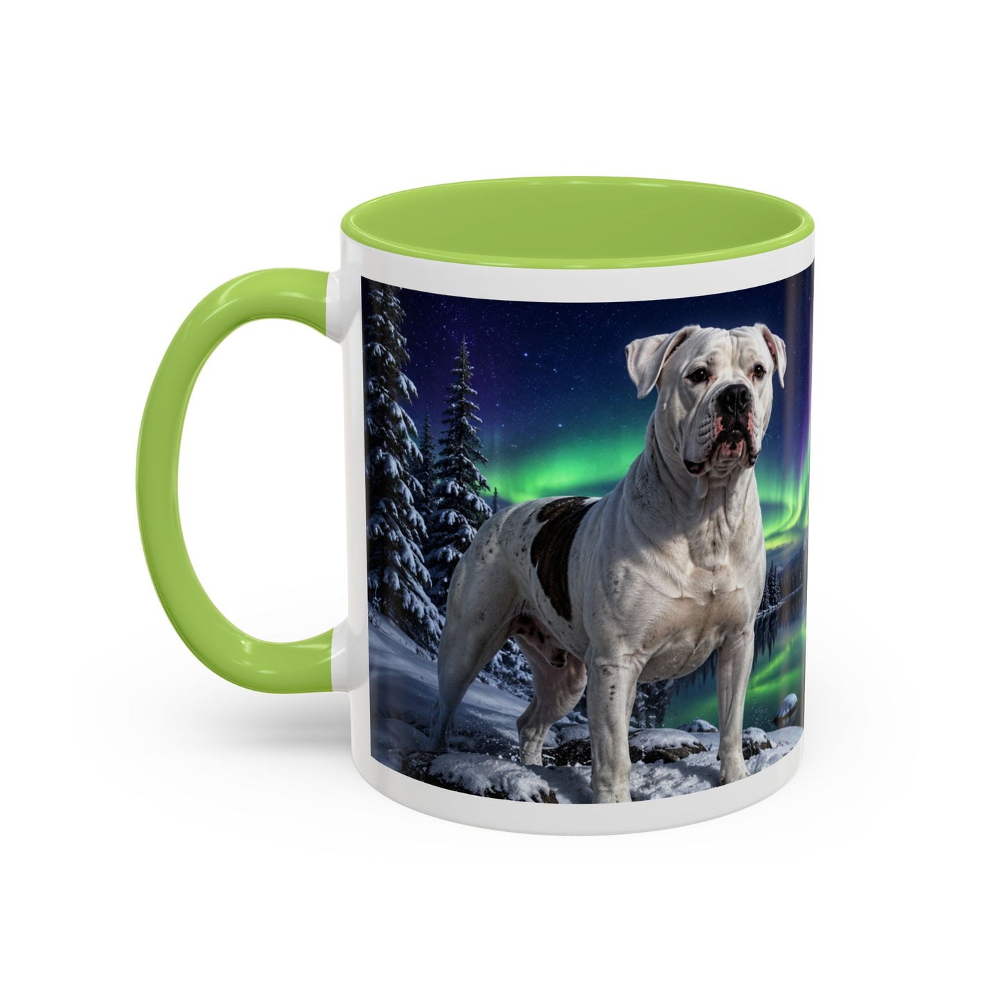 American Bulldog Aurora Night Coffee Mug