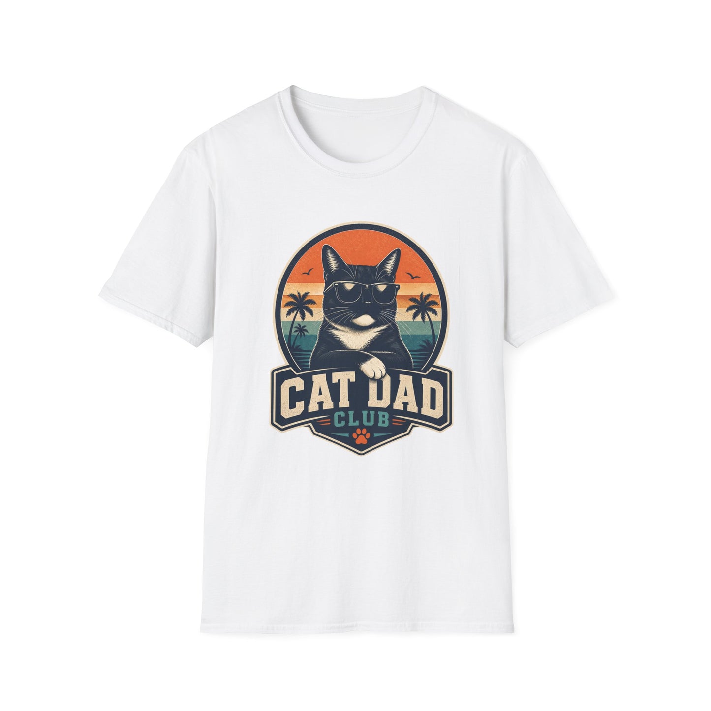 Cat Dad Club T-Shirt Tuxedo Cat