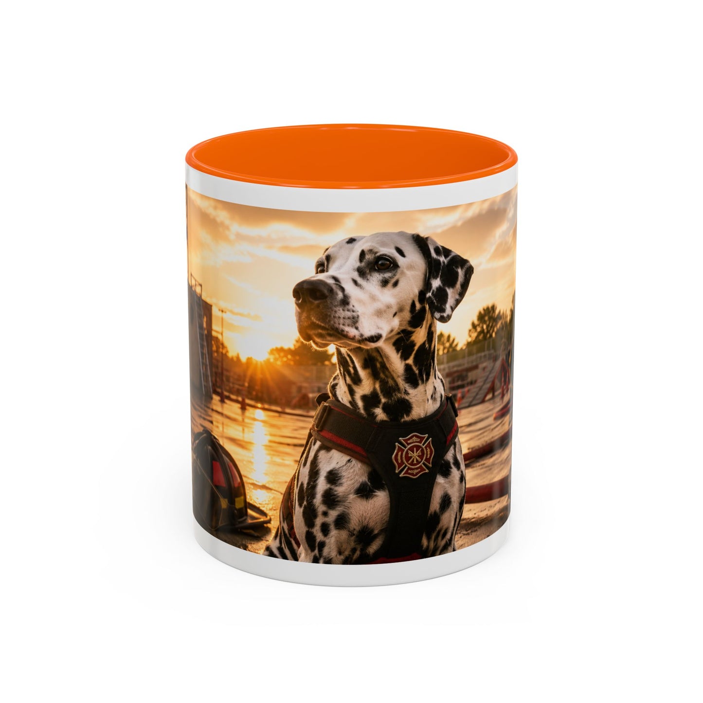 Dalmatian Firehouse Sunset Coffee Mug (11oz)