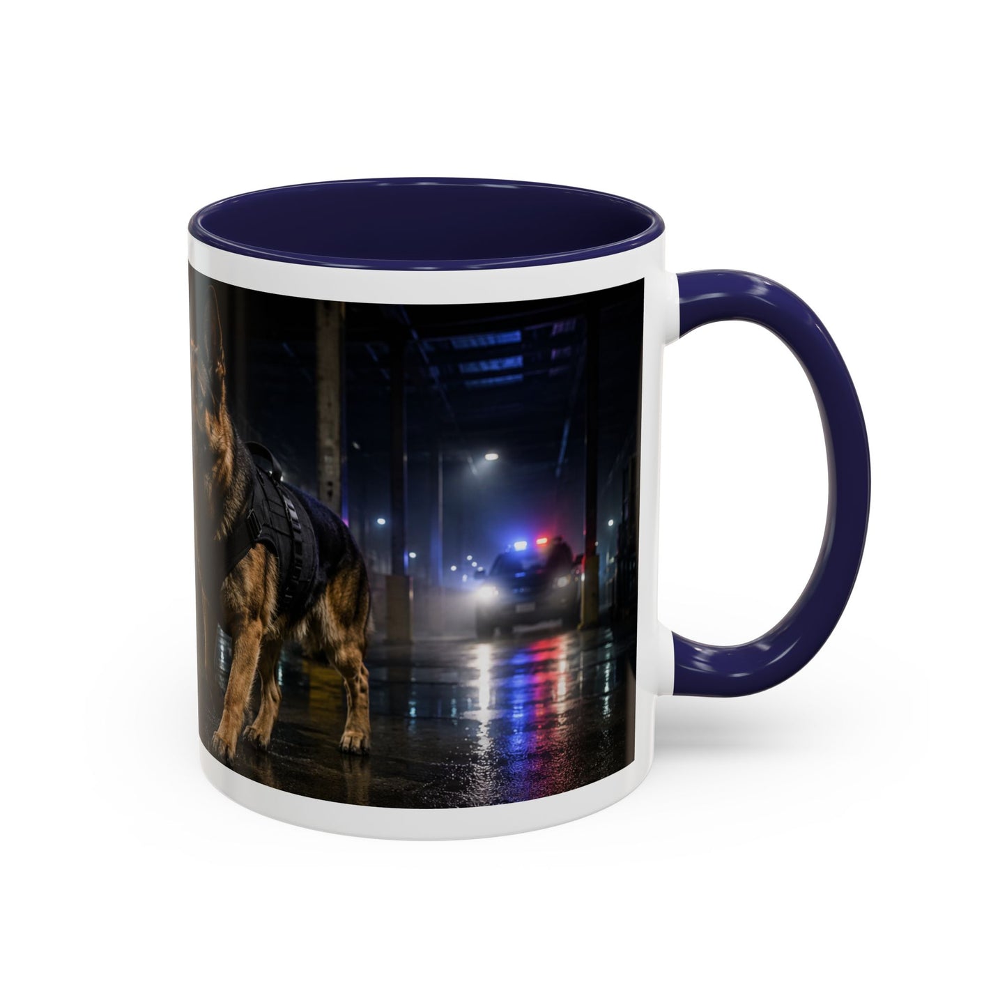 German Shepherd Police Dog Accent Mug (11oz)