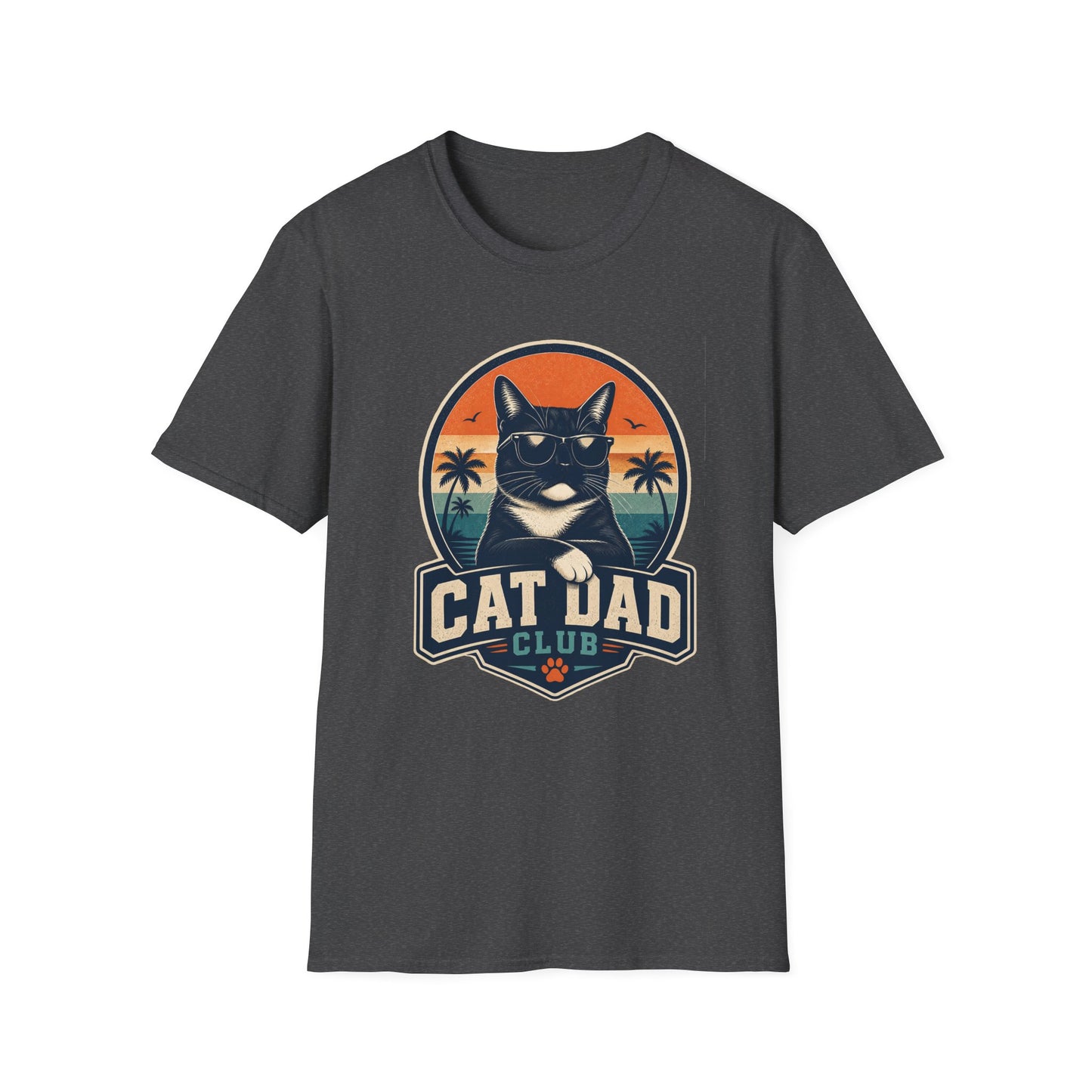 Cat Dad Club T-Shirt Tuxedo Cat