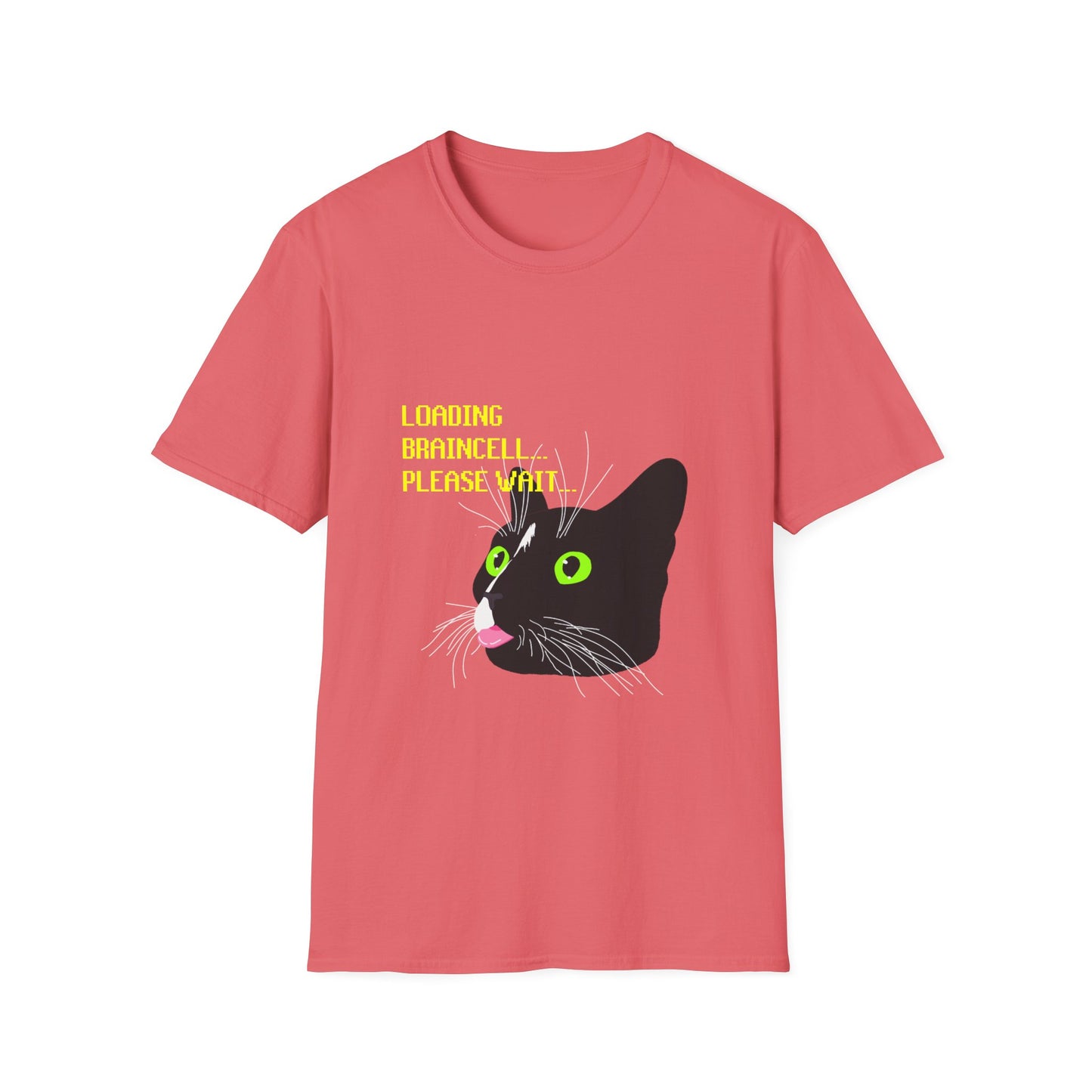 Cat T-Shirt - Loading Braincell Please Wait